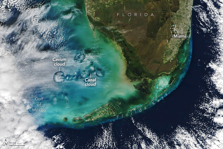 NASA captures rare 'ring-like' clouds near Florida coastline