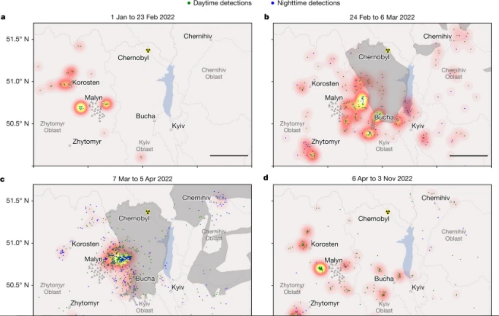 Seismologists create map of daily explosions during battles for Kyiv