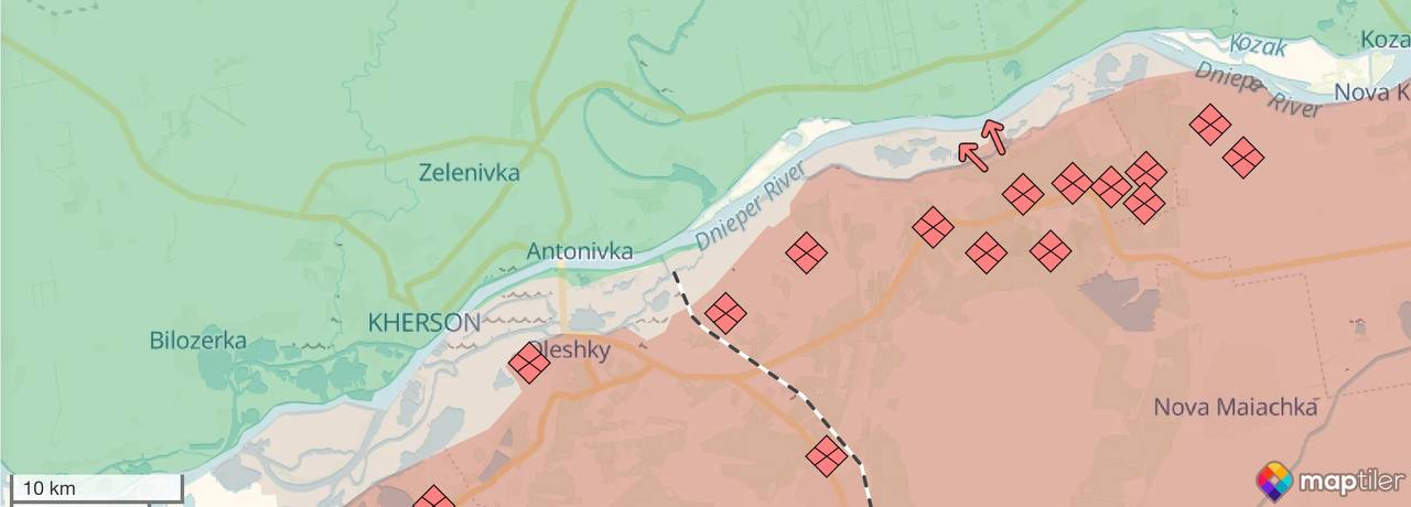 New direction of attack: Russian army attempts to establish foothold for crossing Dnipro River