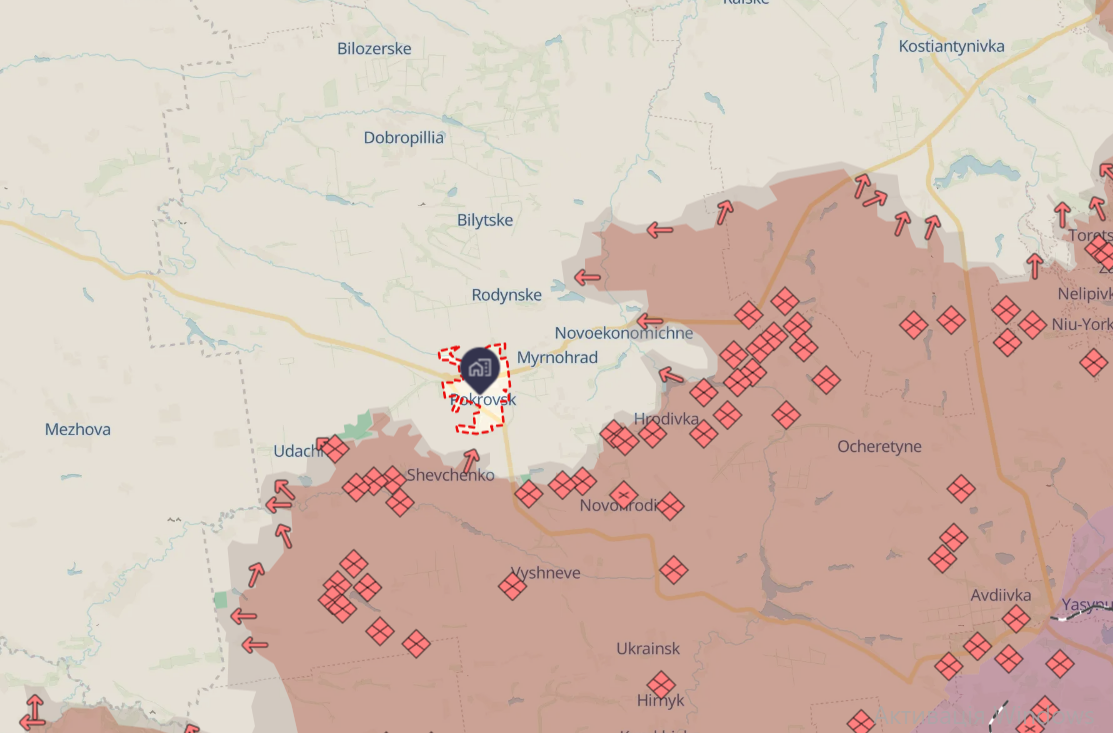 Heavy fighting near Pokrovsk as Russia pushes for tactical breakthrough