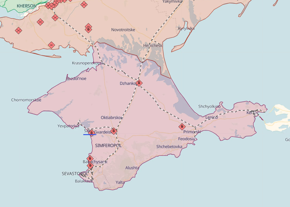 Explosions and machine gun fire in Crimea