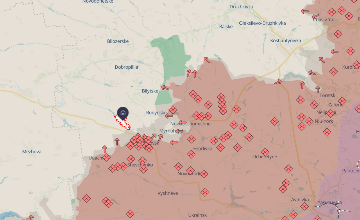 Ukrainian troops wipe out Russian column near Pokrovsk