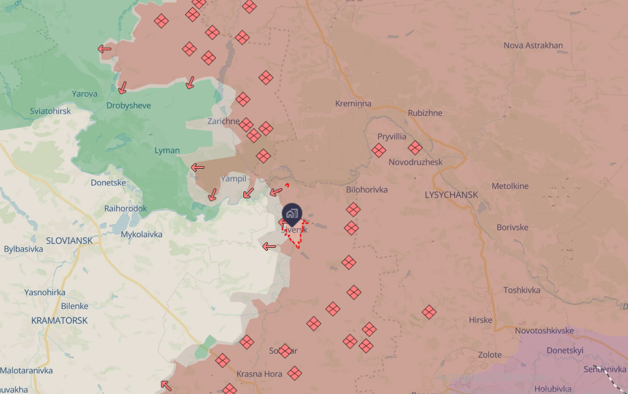 Russian troops intensify near Siverskyi Donets, fording river in small units