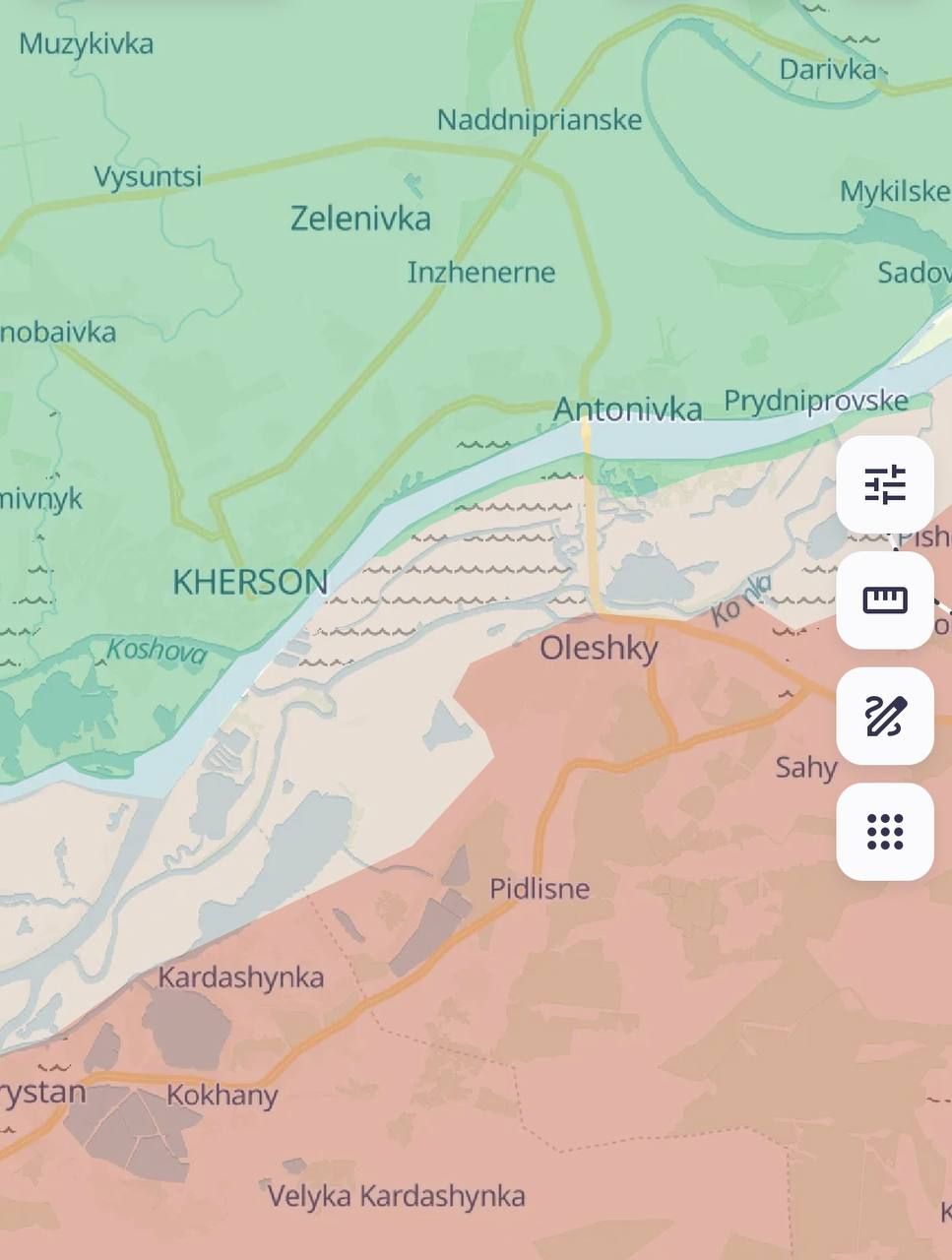 Russian troops withdraw from Oleksiivskyi Island near Oleshky, says Southern Defense Forces