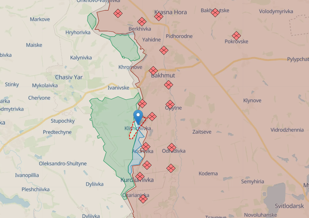 Ukrainian Armed Forces advance in Klishchiivka, Donetsk region
