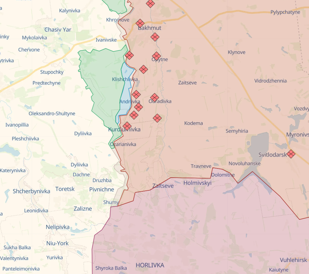 Ukrainian forces gain fire control over Bakhmut-Horlivka highway