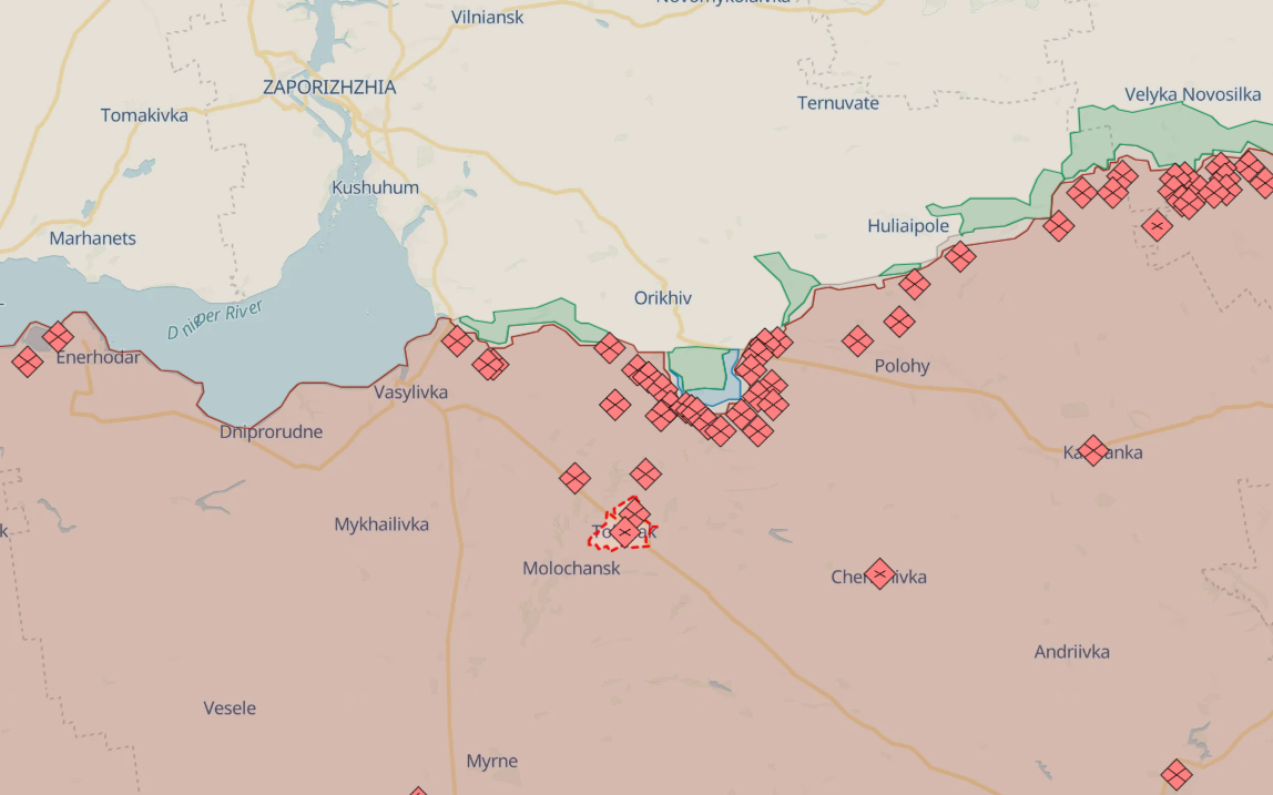 Explosions rock Russian-occupied Tokmak, Zaporizhzhia region