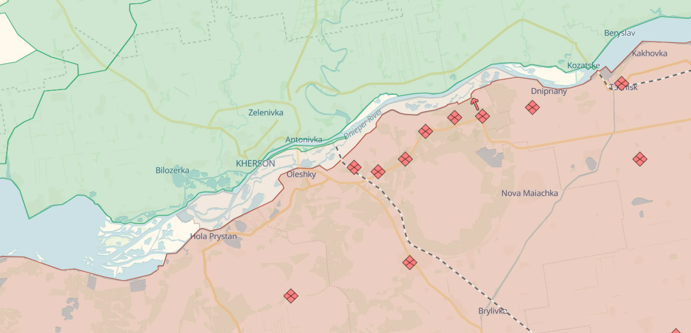 Ukrainian Armed Forces take positions on left bank of Dnipro River