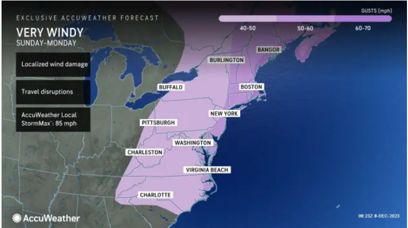 Powerful weekend storm to impact millions across eastern U.S.