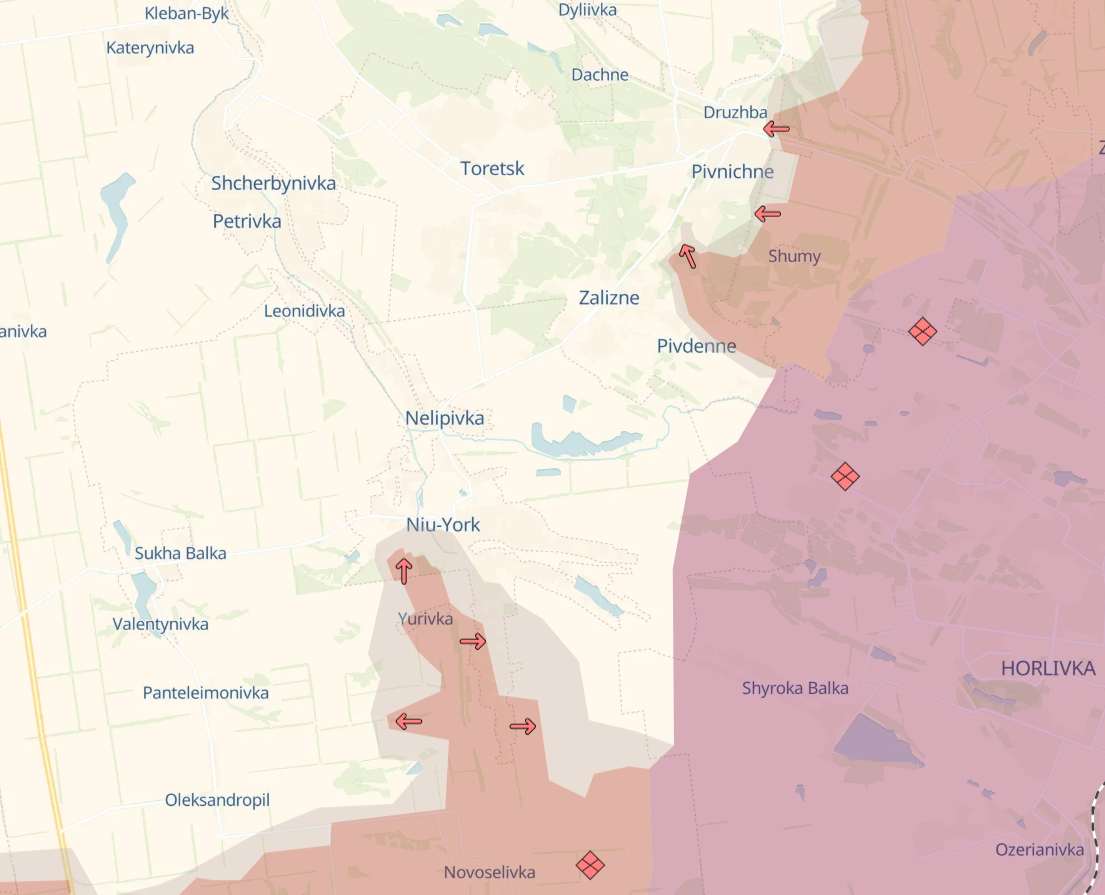 Armed Forces of Ukraine report on fighting on Toretsk outskirts, no Russians in city