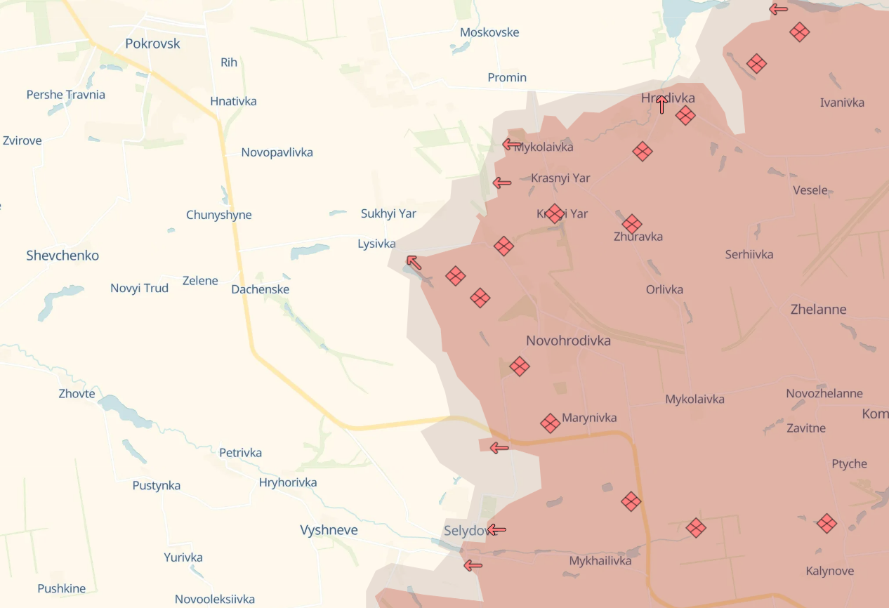 Russian troops advance to center of Selydove - UK intelligence