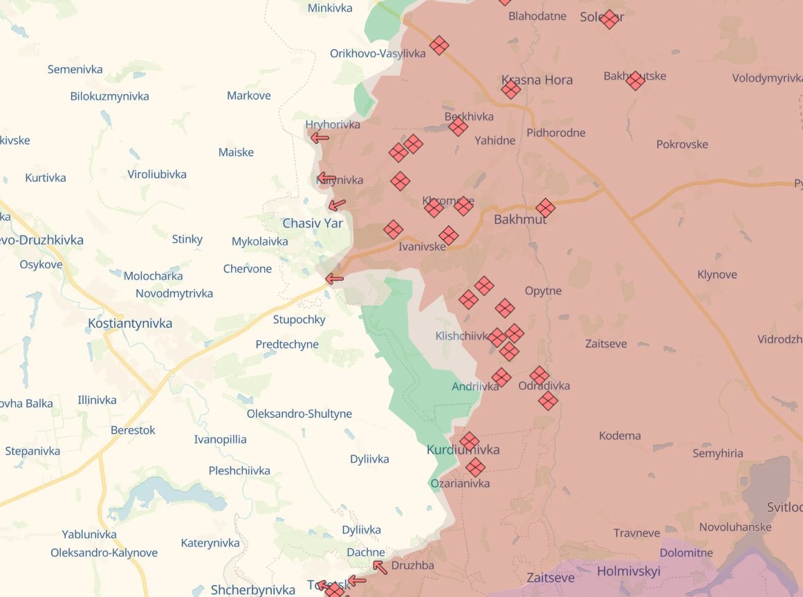 Fighting for Chasiv Yar: Russia tries to advance on Kostiantynivka via road
