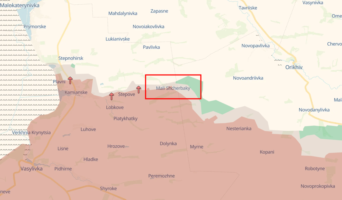 Ukrainian forces reclaim territory and capture Russian soldiers near Mali Shcherbaky