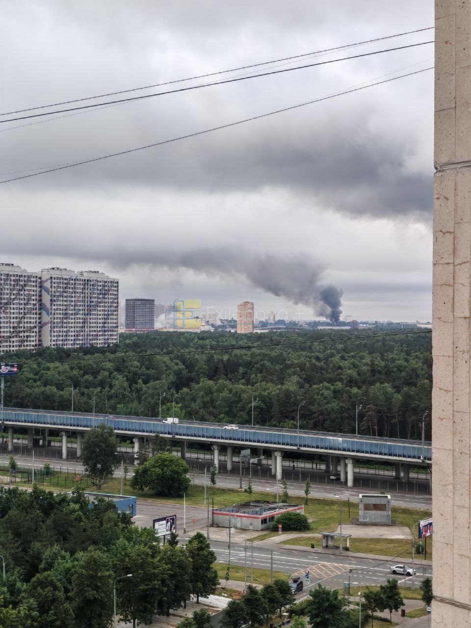 Moscow under drone attack as refinery burns and thick smoke rises over city