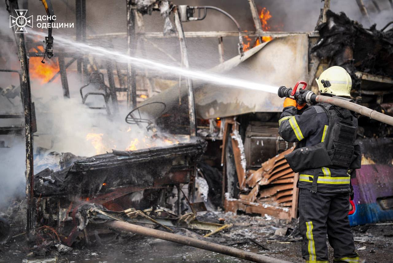 Russia strikes Ukraine's Odesa transport company, injuries reported