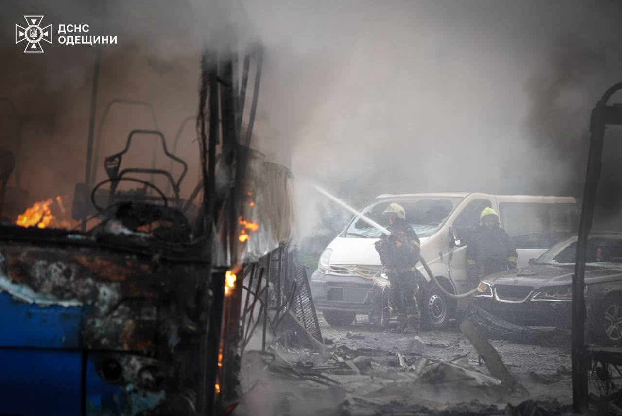 Russia strikes Ukraine's Odesa transport company, injuries reported