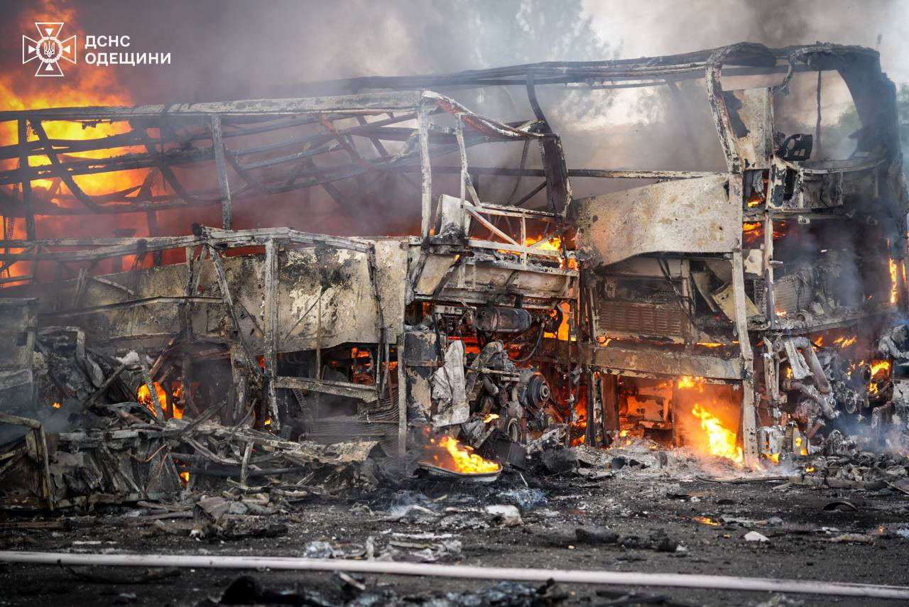 Russia strikes Ukraine's Odesa transport company, injuries reported