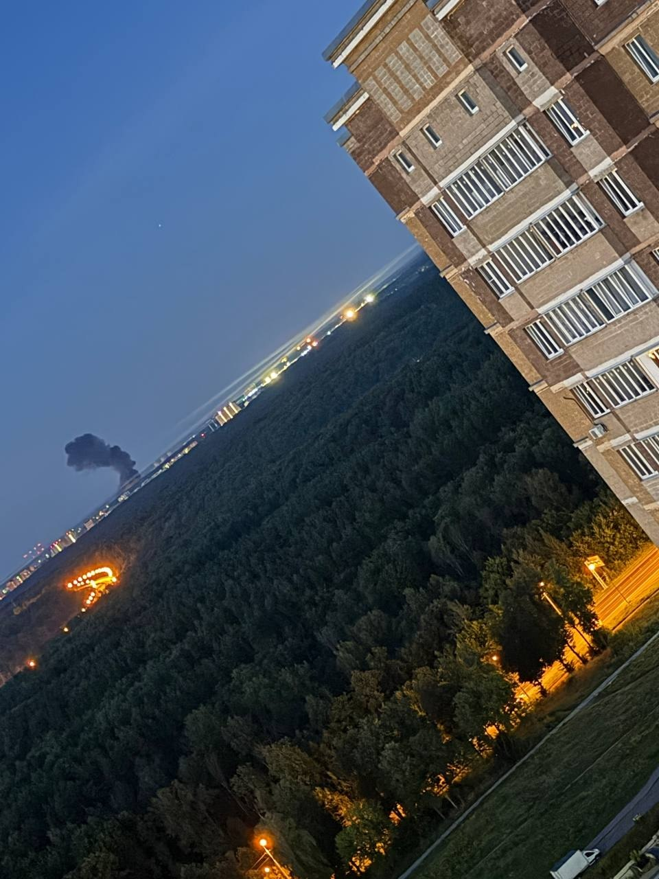 Moscow region oil depot burns as drones target Russian capital