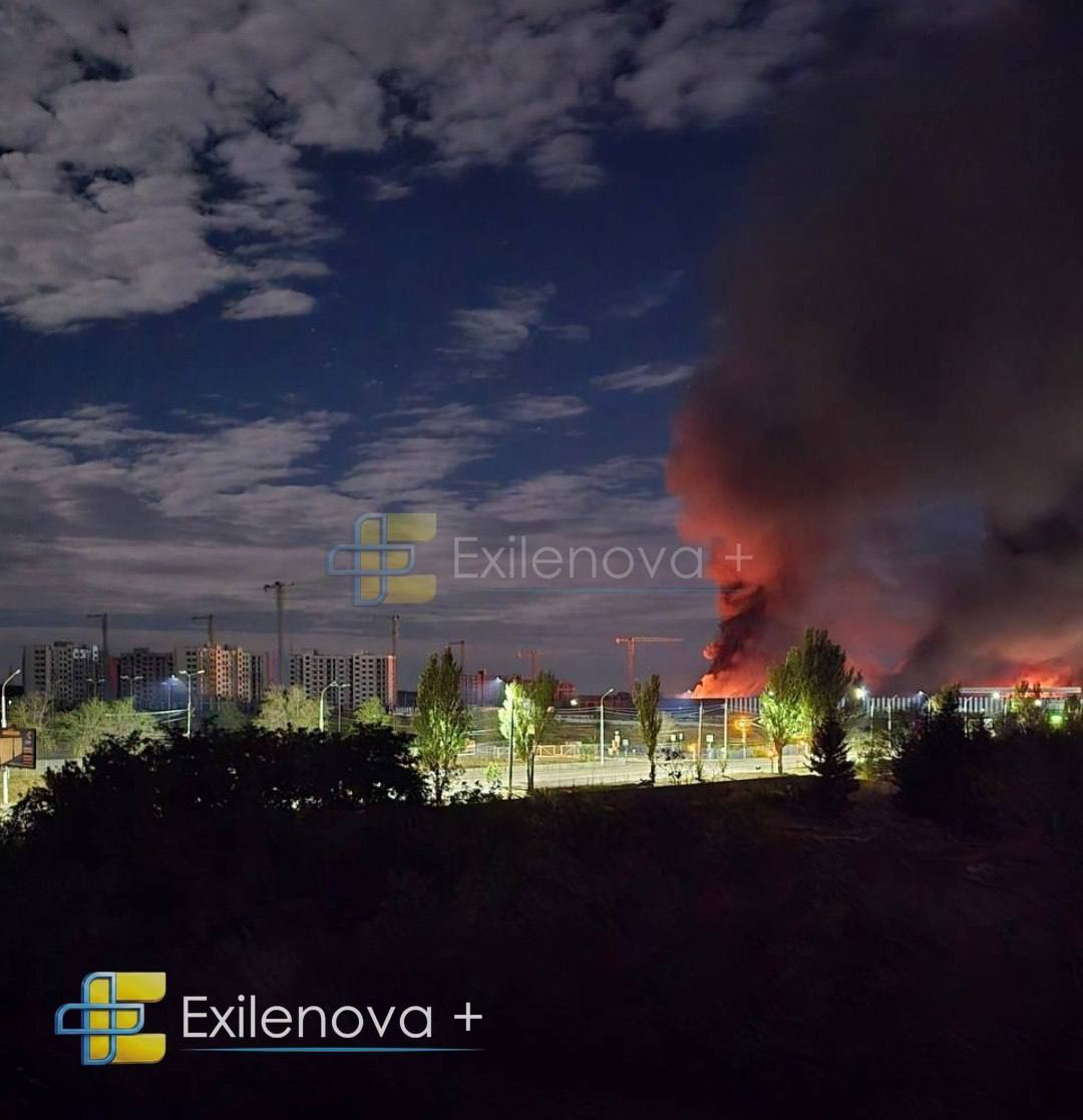 Occupied Luhansk hypermarket ablaze after serving as Russian military logistics hub