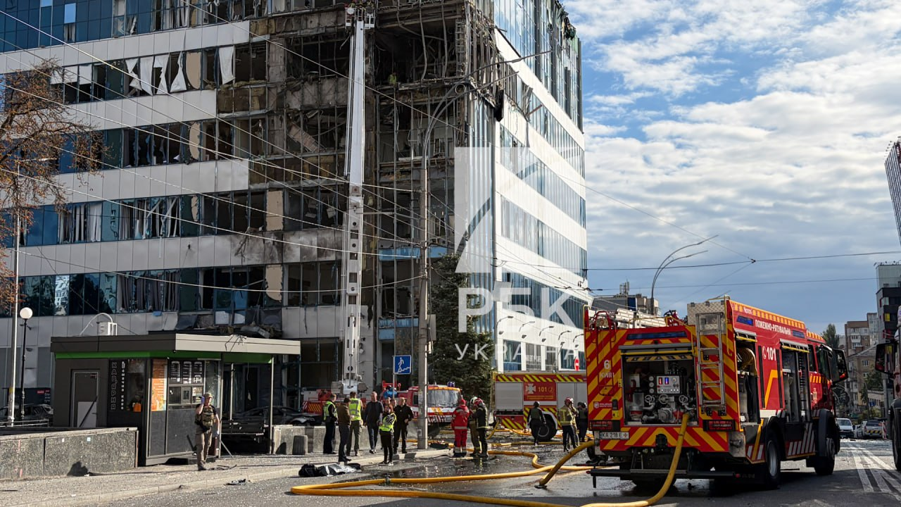 Aftermath of Russian attack: What Inkom business center in Kyiv looks like now, footage