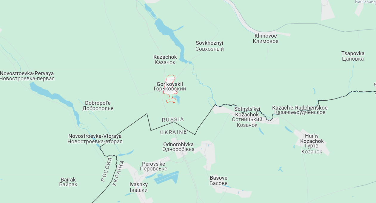 Gorkovsky settlement in Belgorod region controlled by Russian volunteer troops