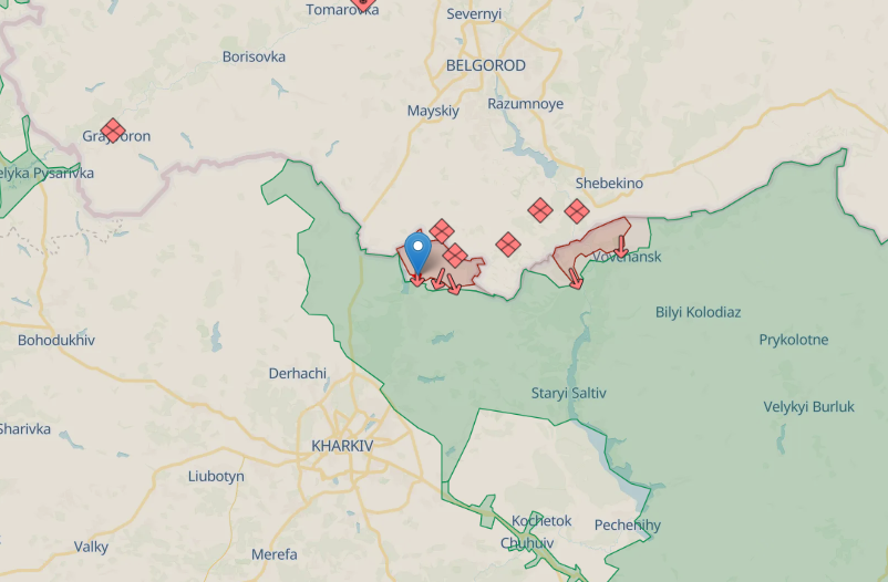Ukrainian Armed Forces try push back Russians near Hlyboke, 40 km from Kharkiv - General Staff