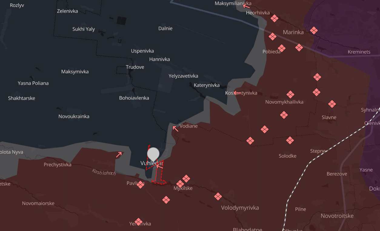 Russian troops destroy Vuhledar in Donbas, enabling flanking maneuver