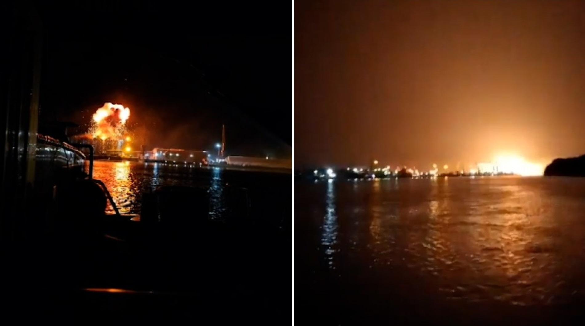 Shelling of Reni Port on August 16: Video of Russian attack revealed by Romania