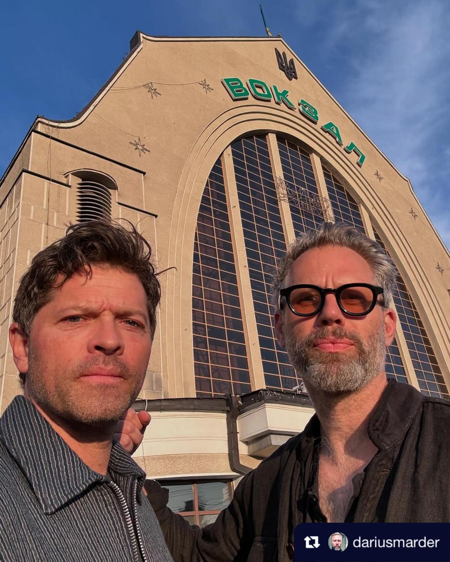 Misha Collins visits Kyiv: Supernatural star poses amidst destroyed Russian equipment