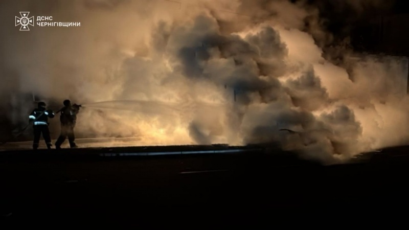 Russia strikes Ukraine's Chernihiv region overnight: Fire erupts, house destroyed