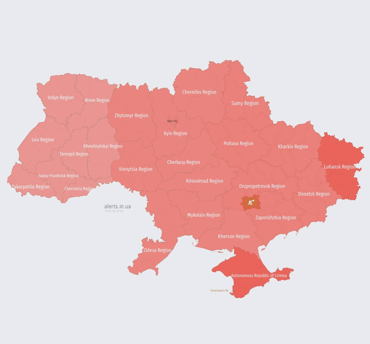 Large-scale air alert announced in Ukraine: MiG-31K fighter jet took off