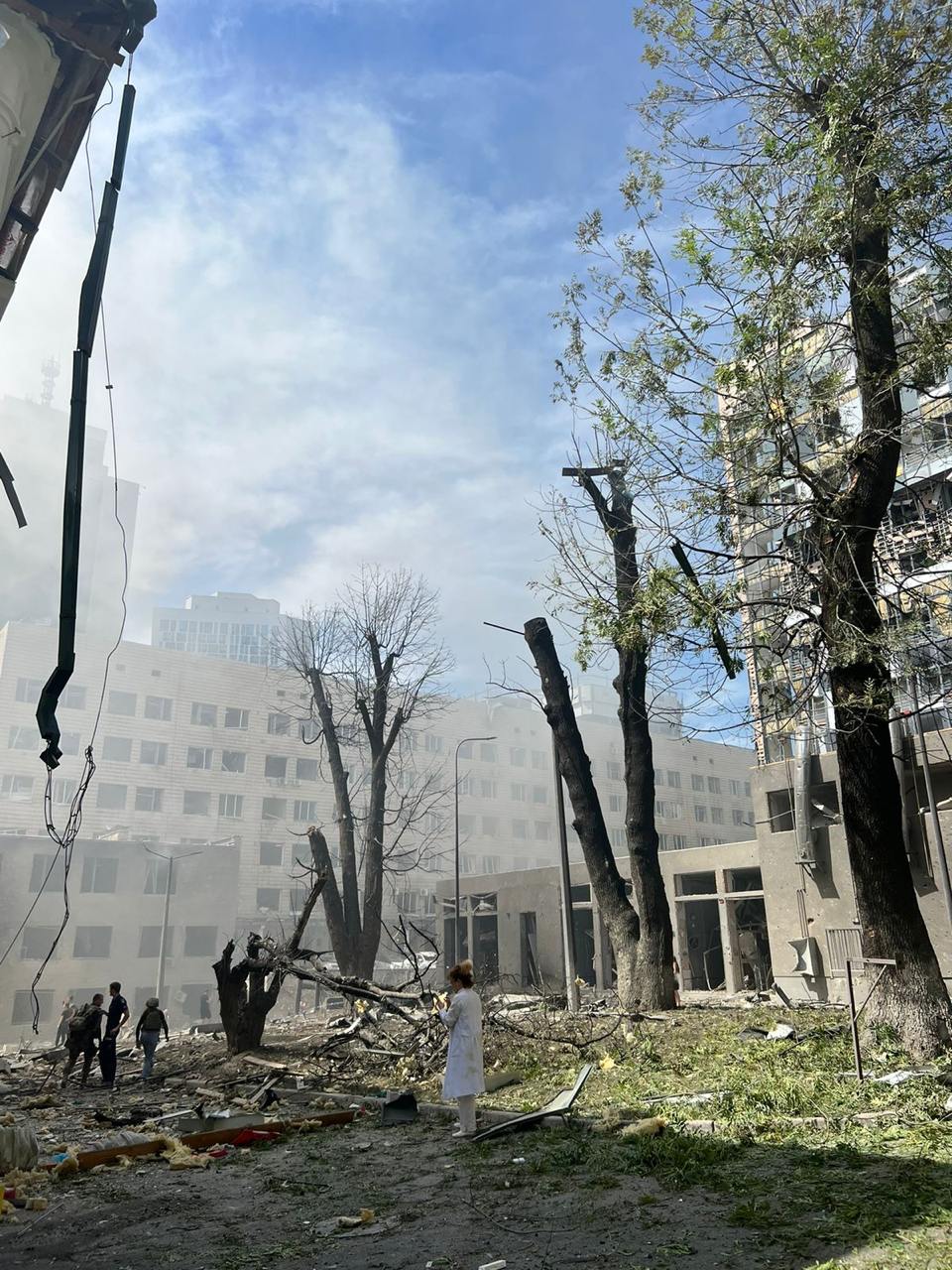 Russian attack hits Kyiv's Okhmatdyt children's hospital, aftermath photos