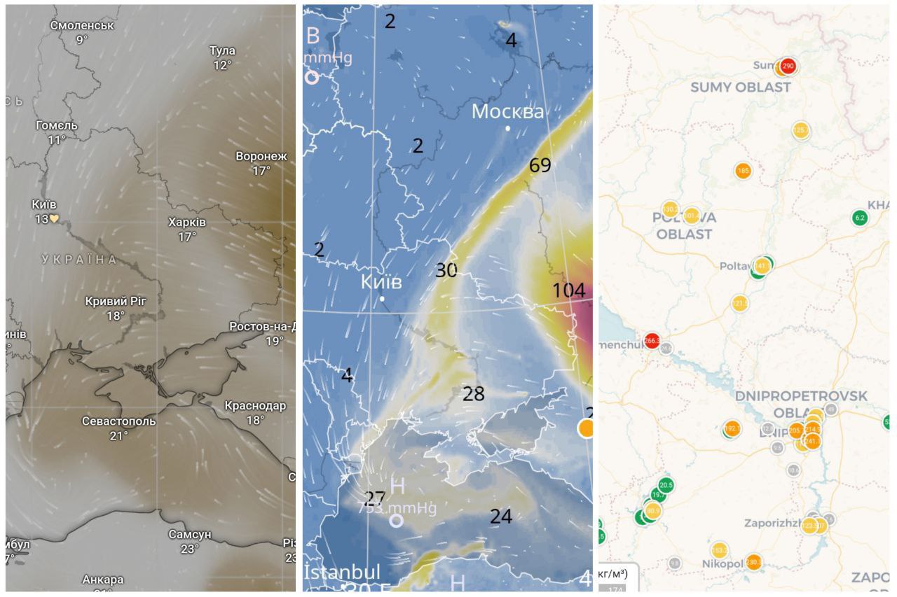 Ukraine covered with dust storm from Russia: Where situation is the worst