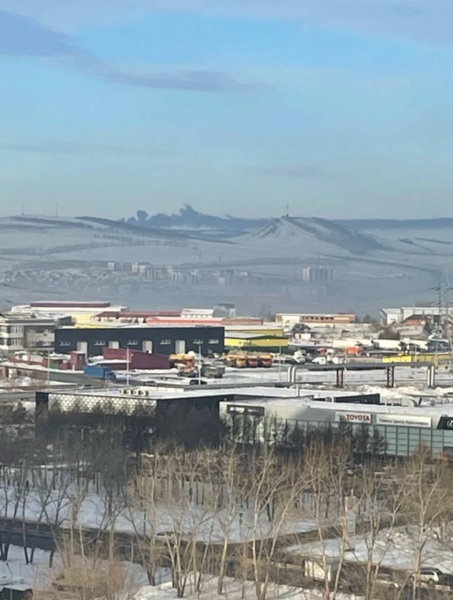 Industrial workshop ablaze near Russian Krasnoyarsk