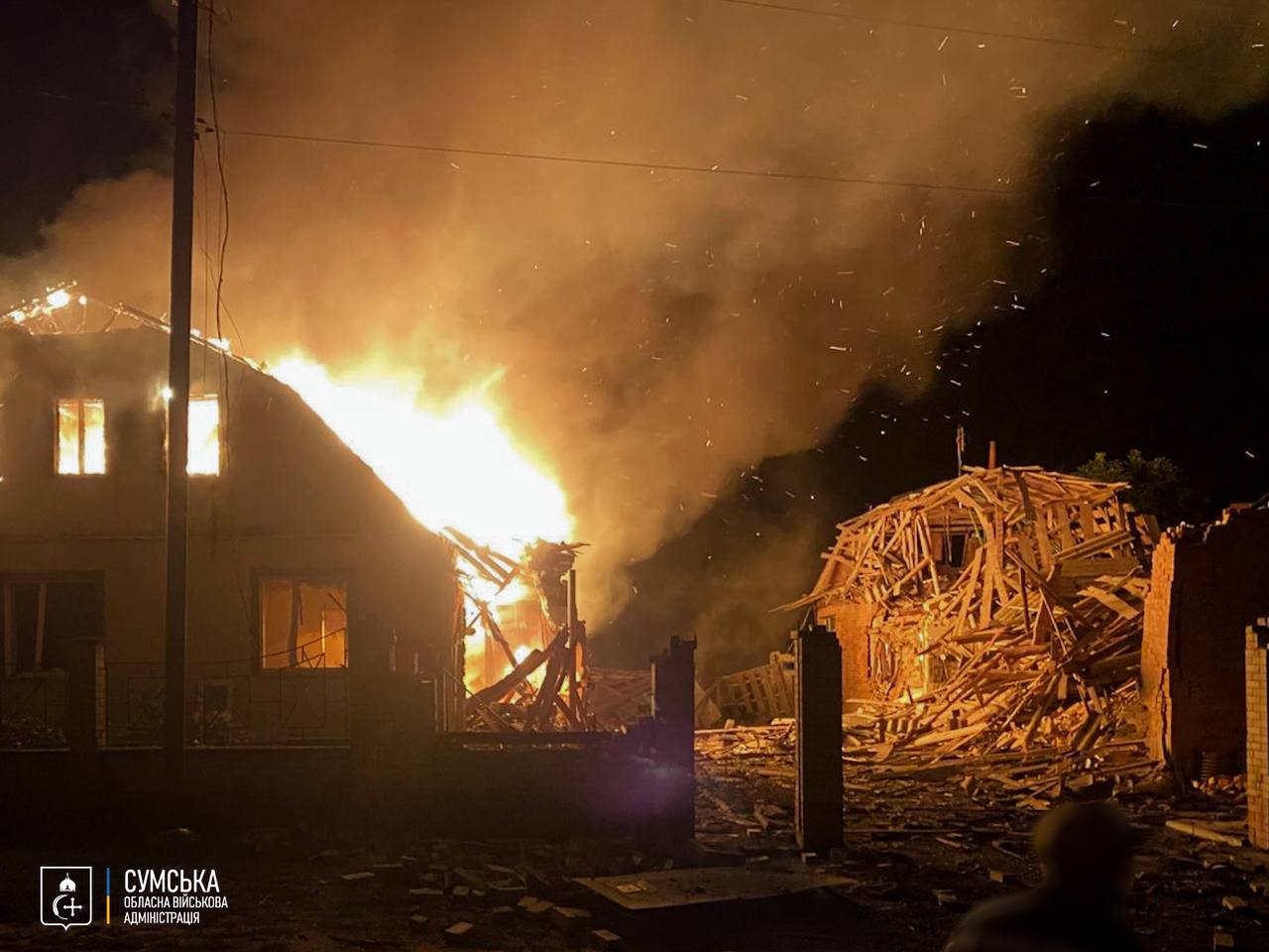 Russia strikes Ukraine's Sumy: Power outages, fires, and casualties
