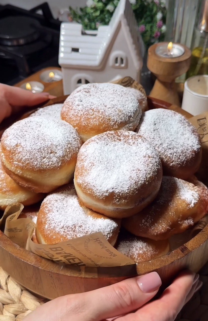 Soft donuts with cherries and poppy seeds: Easy homemade recipe