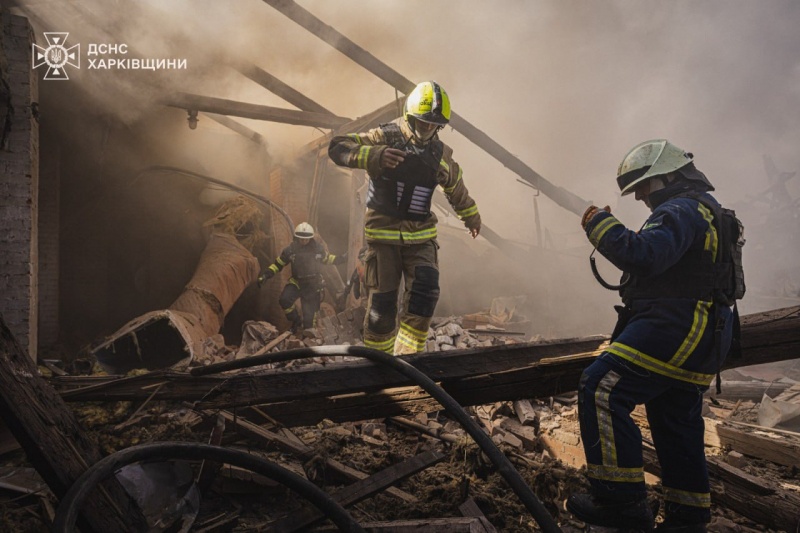 Russia strikes Kharkiv University of Pharmacy: Moment of impact and aftermath photos