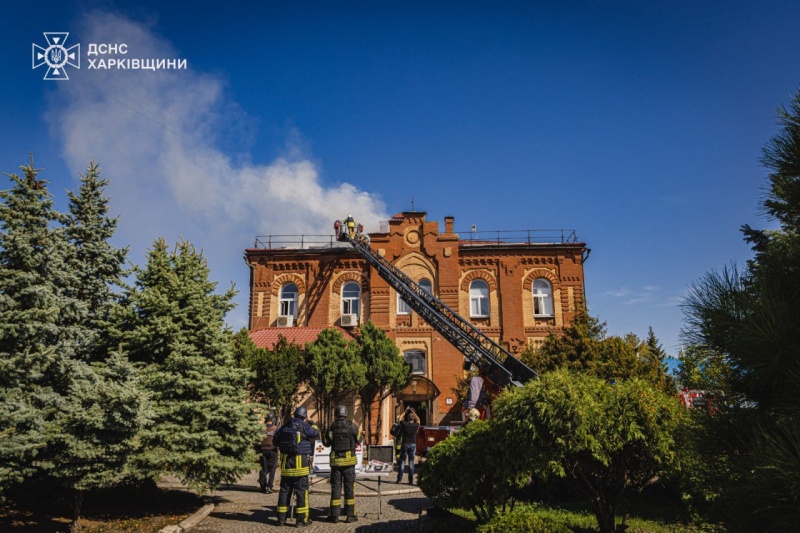 Russia strikes Kharkiv University of Pharmacy: Moment of impact and aftermath photos