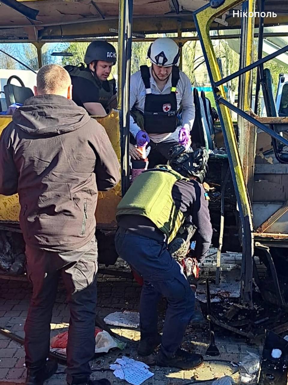 Russia strikes civilian bus in Ukraine's Nikopol, multiple killed and injured reported