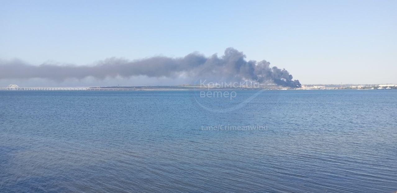 Half of Crimea loses power as flames engulf Kerch plant after strikes