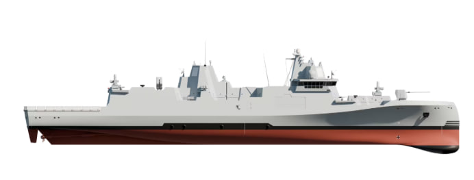 Rheinmetall unveils futuristic frigate with ballistic missile defense system