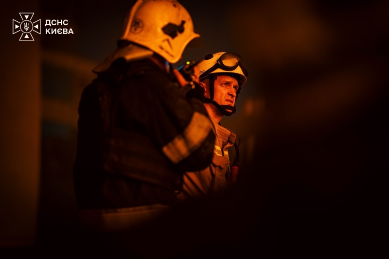 Russia strikes Kyiv for third time in a day, sparking warehouse fire and injuring one