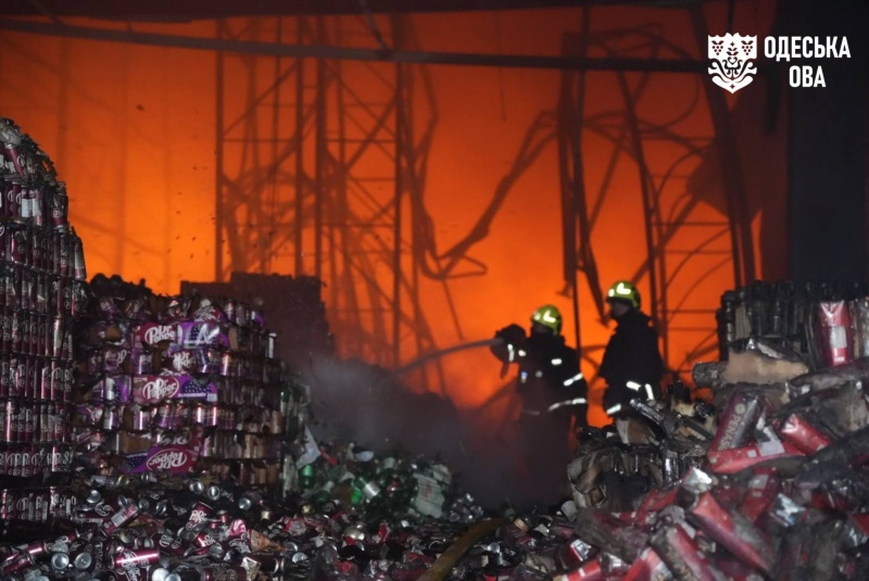 Russia strikes Ukraine's Odesa region, setting food warehouses ablaze
