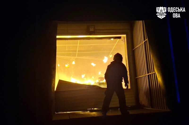 Russia strikes Ukraine's Odesa region, setting food warehouses ablaze