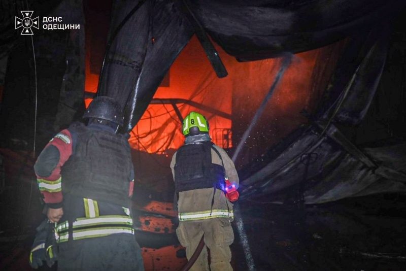 Russia strikes Ukraine's Odesa region, setting food warehouses ablaze