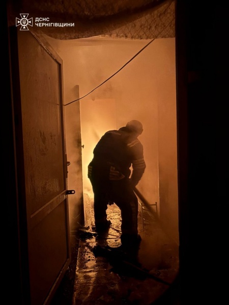 Russia strikes Ukraine's Chernihiv region overnight: Fire erupts, house destroyed