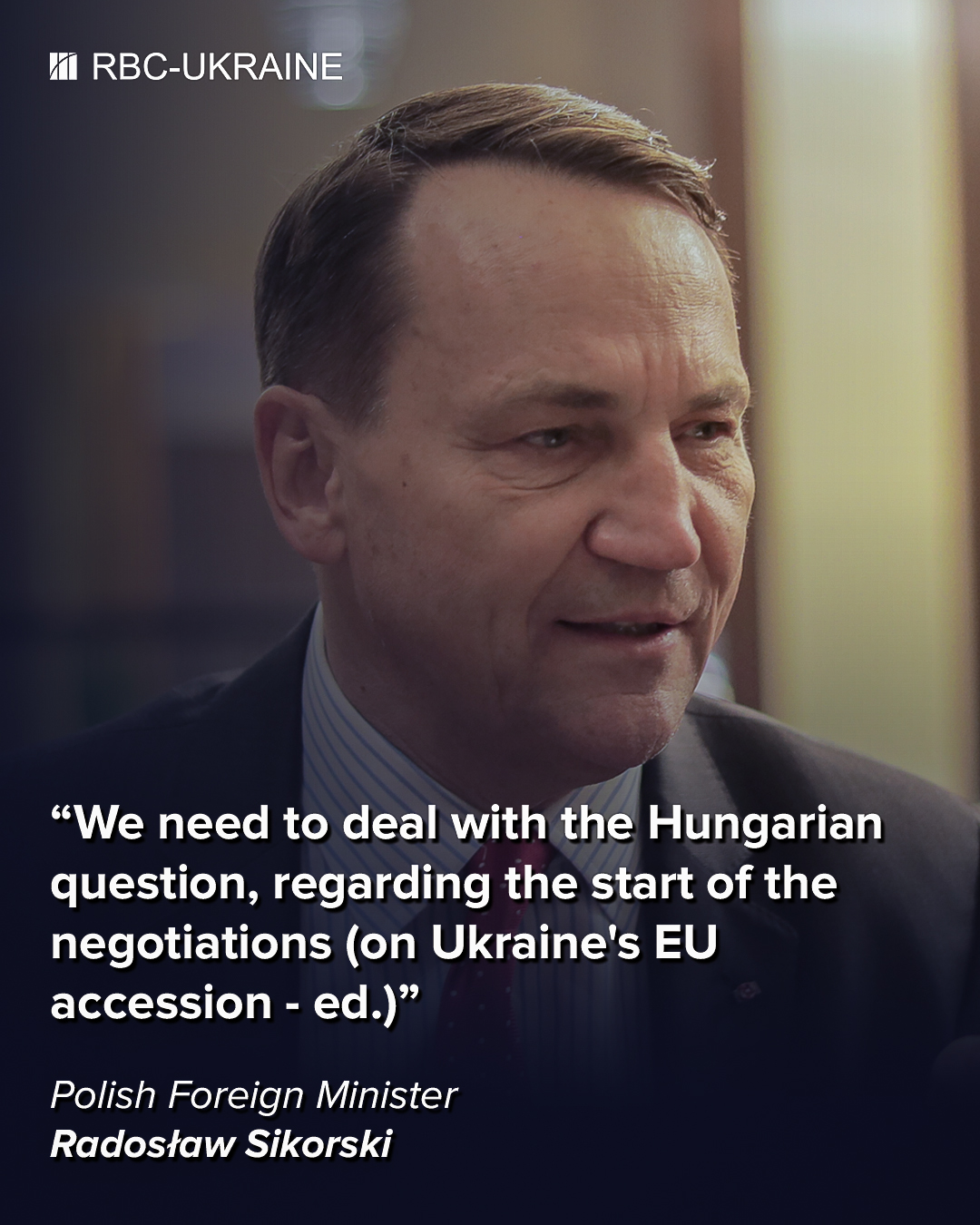 'We are not close to peace yet.' Sikorski on negotiations, Putin, and Ukraine's EU bid