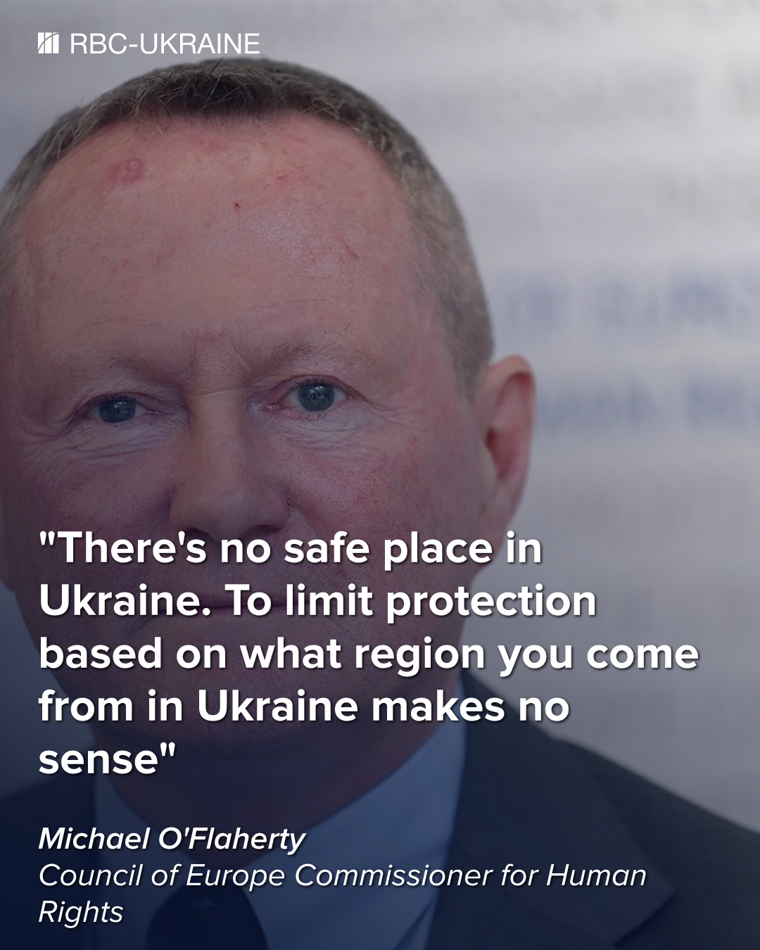 Denying protection to all Ukrainian men in the EU would be discrimination - Commissioner O'Flaherty