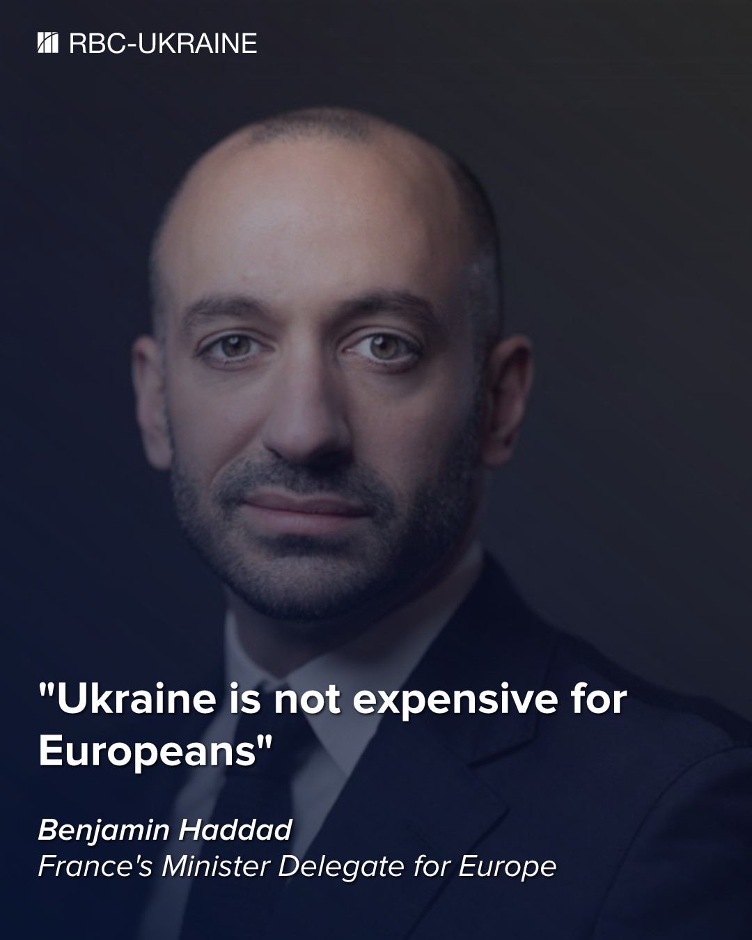 'Ukraine is not expensive for Europeans': Interview with French minister Benjamin Haddad