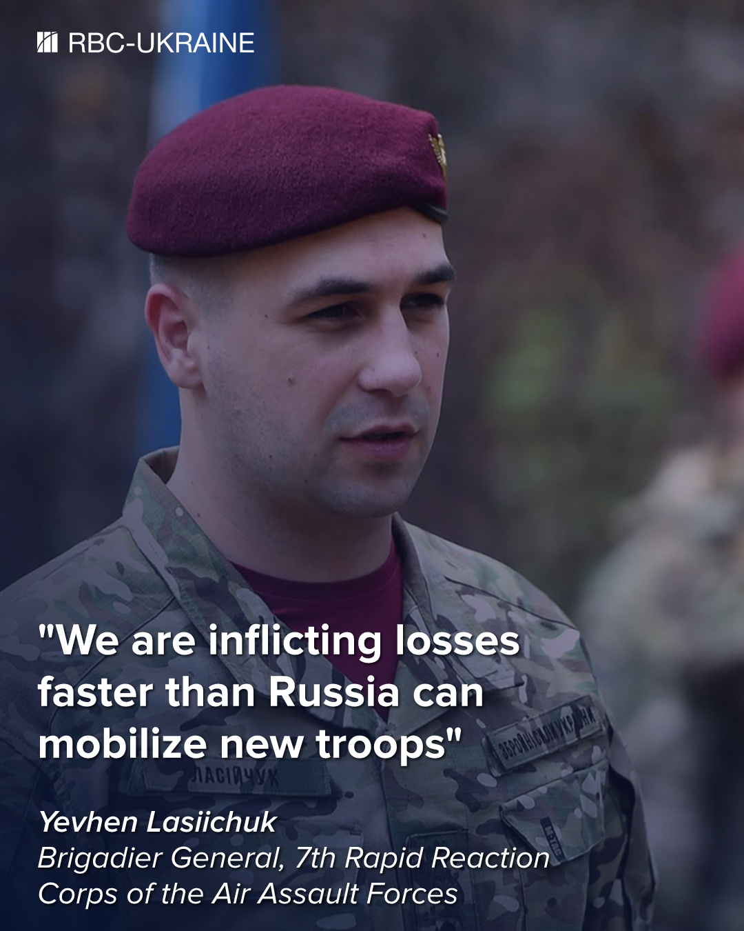 'Kill zone at the front could reach 30 km by year's end.' Interview with Brigadier General Yevhen Lasiichuk